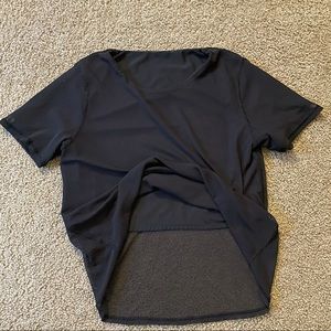 RARE black mesh lululemon top